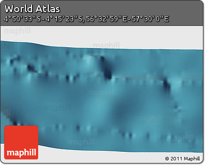 Satellite 3D Map of the Area around 4° 32' 58" S, 57° 1' 29" E