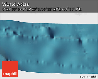 Satellite 3D Map of the Area around 4° 32' 58" S, 57° 1' 29" E