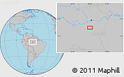 Gray Location Map of the area around 4° 32' 58" S, 60° 16' 29" W