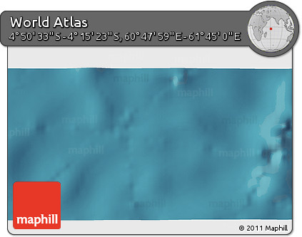 Satellite 3D Map of the Area around 4° 32' 58" S, 61° 16' 29" E