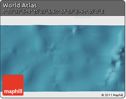 Satellite 3D Map of the Area around 4° 32' 58" S, 61° 16' 29" E