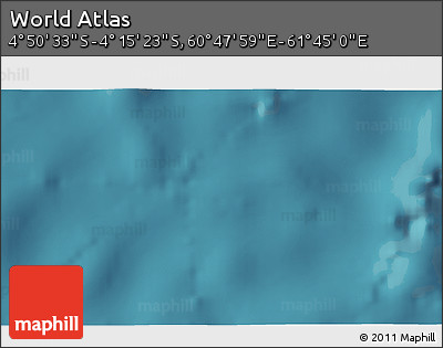 Satellite 3D Map of the Area around 4° 32' 58" S, 61° 16' 29" E