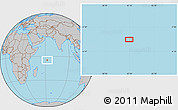 Gray Location Map of the area around 4° 32' 58" S, 62° 7' 30" E