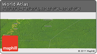 Satellite Panoramic Map of the Area around 4° 32' 58" S, 66° 13' 29" W