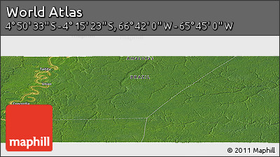 Satellite Panoramic Map of the Area around 4° 32' 58" S, 66° 13' 29" W