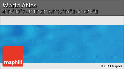 Physical Panoramic Map of the Area around 4° 32' 58" S, 6° 1' 30" E