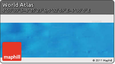 Physical Panoramic Map of the Area around 4° 32' 58" S, 6° 1' 30" E