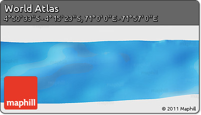 Physical Panoramic Map of the Area around 4° 32' 58" S, 71° 28' 29" E