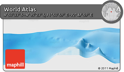 Physical Panoramic Map of the Area around 4° 32' 58" S, 72° 19' 29" E