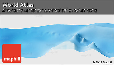 Physical Panoramic Map of the Area around 4° 32' 58" S, 72° 19' 29" E