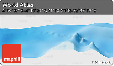 Physical Panoramic Map of the Area around 4° 32' 58" S, 72° 19' 29" E