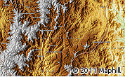 Physical Map of the area around 4° 32' 58" S, 78° 58' 29" W