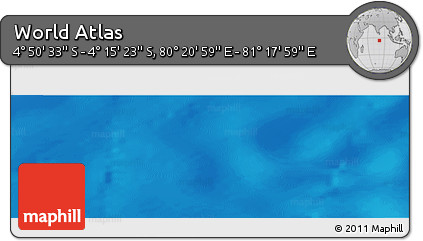 Physical Panoramic Map of the Area around 4° 32' 58" S, 80° 49' 29" E