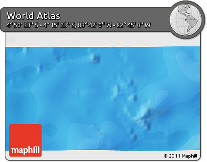 Political 3D Map of the Area around 4° 32' 58" S, 83° 13' 29" W