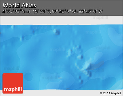 Political 3D Map of the Area around 4° 32' 58" S, 83° 13' 29" W