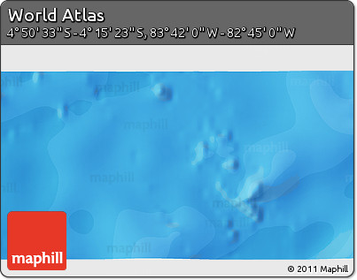 Political 3D Map of the Area around 4° 32' 58" S, 83° 13' 29" W