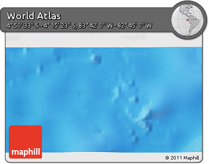Shaded Relief 3D Map of the Area around 4° 32' 58" S, 83° 13' 29" W