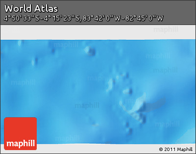Shaded Relief 3D Map of the Area around 4° 32' 58" S, 83° 13' 29" W