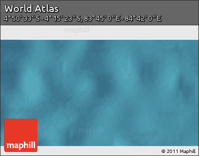 Satellite 3D Map of the Area around 4° 32' 58" S, 84° 13' 29" E