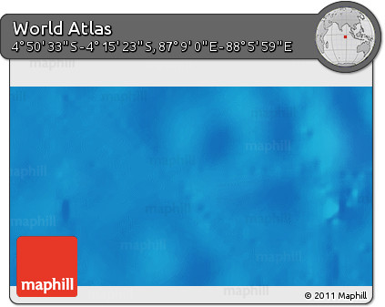 Physical 3D Map of the Area around 4° 32' 58" S, 87° 37' 30" E