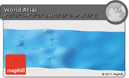 Physical Panoramic Map of the Area around 4° 32' 58" S, 89° 19' 29" E