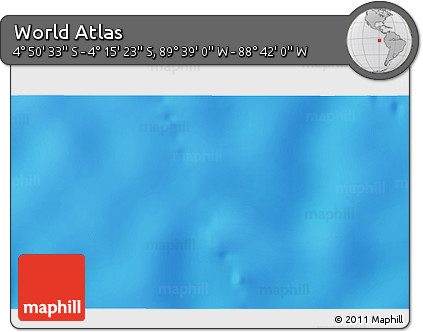 Shaded Relief 3D Map of the Area around 4° 32' 58" S, 89° 10' 30" W