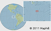 Savanna Style Location Map of the area around 4° 32' 58" S, 89° 10' 30" W, hill shading