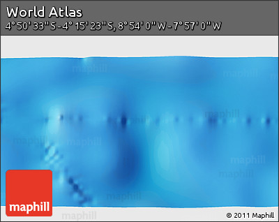Physical 3D Map of the Area around 4° 32' 58" S, 8° 25' 30" W