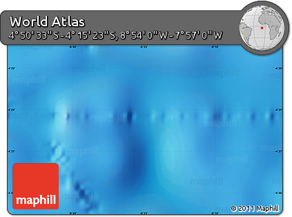 Shaded Relief Map of the Area around 4° 32' 58" S, 8° 25' 30" W