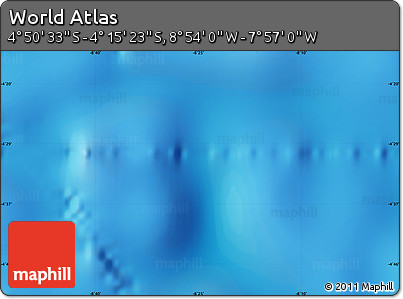 Shaded Relief Map of the Area around 4° 32' 58" S, 8° 25' 30" W