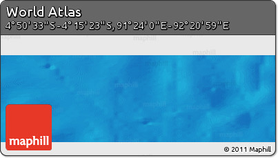 Physical Panoramic Map of the Area around 4° 32' 58" S, 91° 52' 30" E