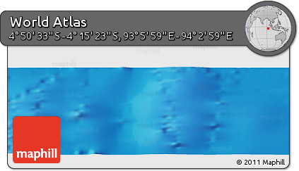 Physical Panoramic Map of the Area around 4° 32' 58" S, 93° 34' 29" E