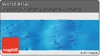 Physical Panoramic Map of the Area around 4° 32' 58" S, 93° 34' 29" E