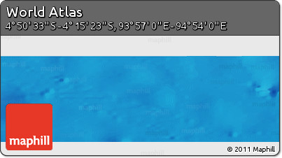 Physical Panoramic Map of the Area around 4° 32' 58" S, 94° 25' 30" E