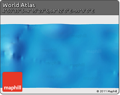 Physical 3D Map of the Area around 4° 32' 58" S, 98° 40' 30" E