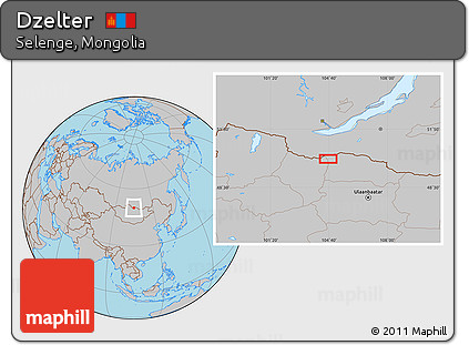 Gray Location Map of Dzelter