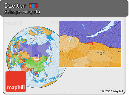 Political Location Map of Dzelter