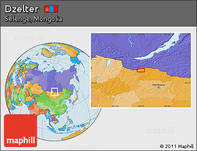 Political Location Map of Dzelter