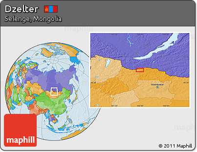 Political Location Map of Dzelter