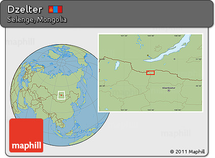 Savanna Style Location Map of Dzelter