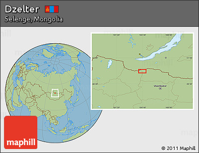 Savanna Style Location Map of Dzelter