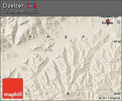 Shaded Relief Map of Dzelter