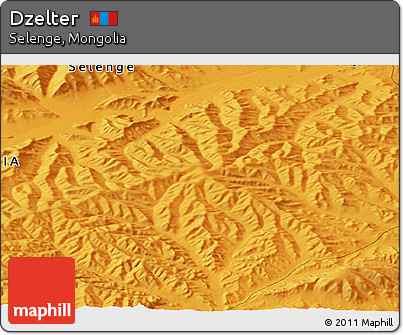 Political Panoramic Map of Dzelter