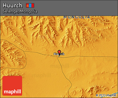 Political 3D Map of Huurch