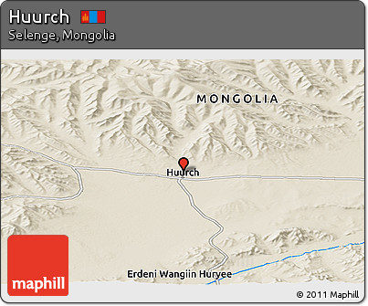Shaded Relief Panoramic Map of Huurch