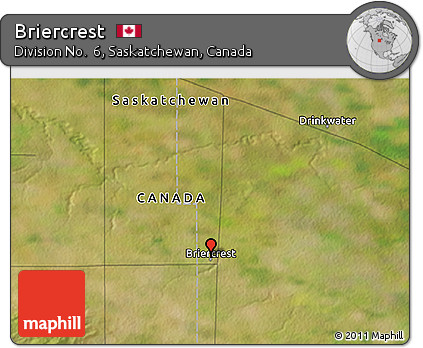 Satellite 3D Map of Briercrest