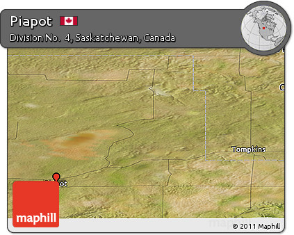 Satellite Panoramic Map of Piapot
