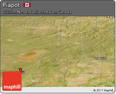 Satellite Panoramic Map of Piapot