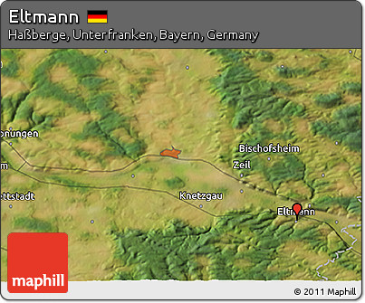 Satellite 3D Map of Eltmann