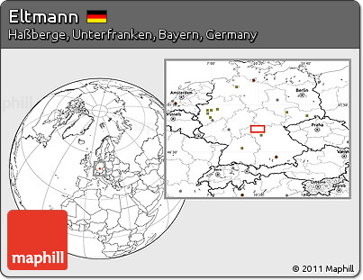 Blank Location Map of Eltmann
